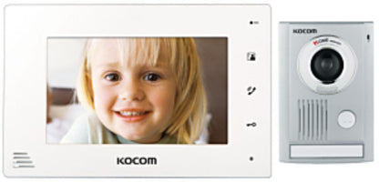 Kocom KOCKCVD372B+KCMC32 2-Wire7 - KIT - 7" Colour Monitor with Door Station Surface Mount - White
