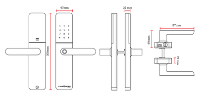 Lion Head Enmore LUXE Digital Entrance Lock