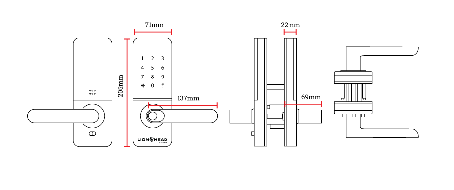 Lion Head Regent LUXE Digital Entrance Lock