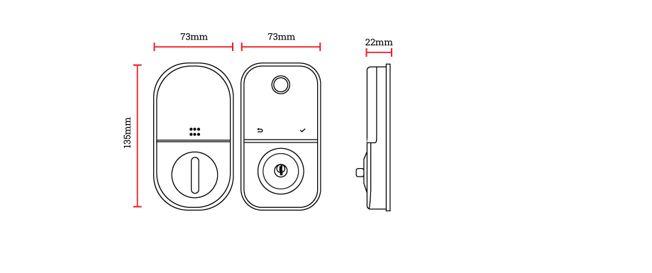 Lion Head Flinders LUXE Digital Dead Bolt