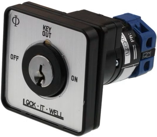 Lock It Well EZY Series Key Switch 2 Positions off/on Lazy Cam