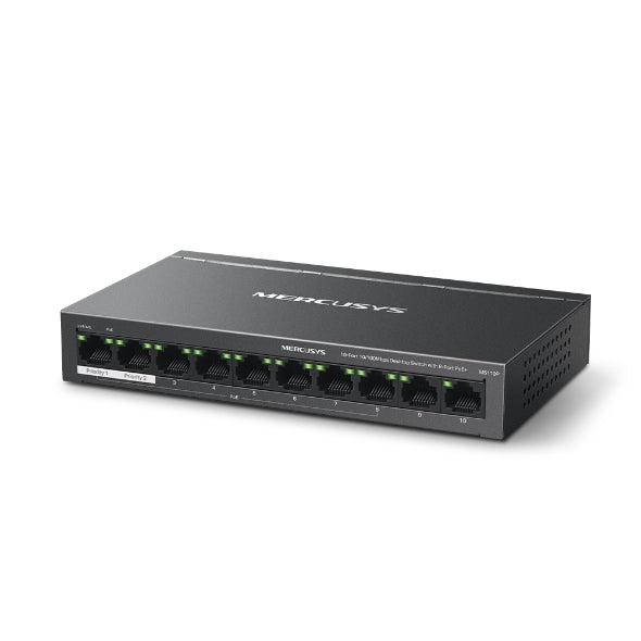 TP-Link Mercusys MS110P 10-Port 10/100Mbps Desktop Switch with 8-Port PoE+