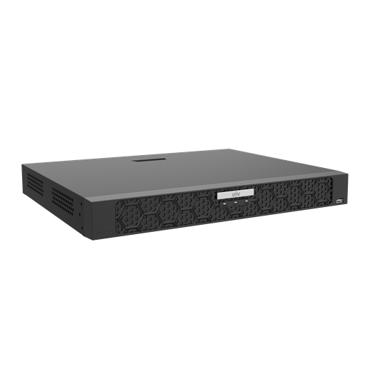 Uniview 16ch NVR, NVR502-16E-IM-G, IM Series SeekFree NVR Up to 32MP, 192Mbps, No PoE - Side Left View