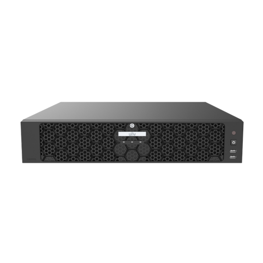 Uniview 64CH Network Video Recorder: AI Upto 32MP, 384MBPS INPUT, 8-SATA Prime Series - NVR508-64E-R-IQ