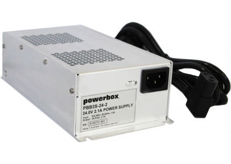 Powerbox 240VAC Power Supply IEC Mains Plug C13 2 x Output Term Strip Output Wall Mount Silver