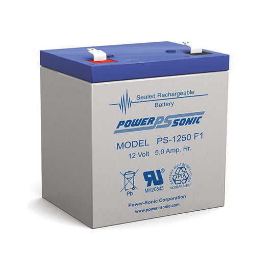 Power Sonic Battery 12V 5AH Sealed Lead Acid, PS-1250