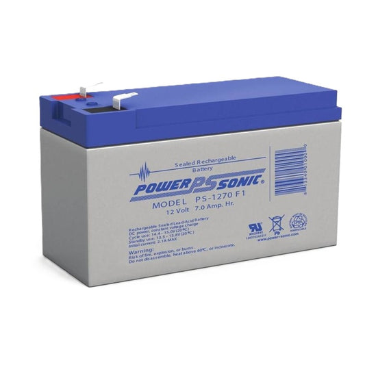 Power Sonic Battery 12V 7AH Sealed Lead Acid, PS-1270