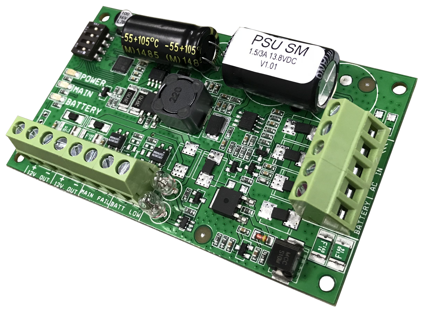 AAP 1.6/3Amp selectable power supply board – Relay Outputs