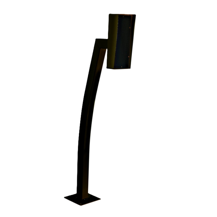 RIK01, Single Height Gooseneck Bollard With Rain Hood