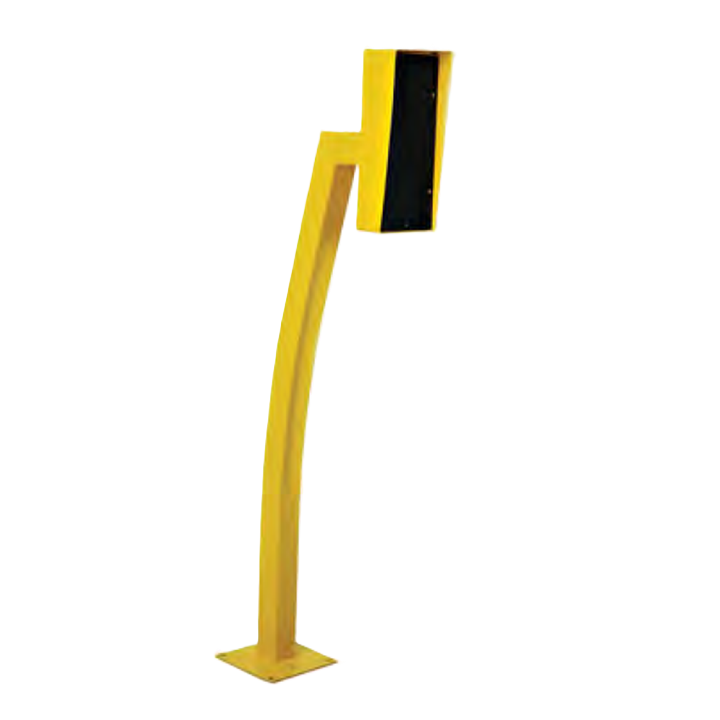 RIK01, Single Height Gooseneck Bollard With Rain Hood