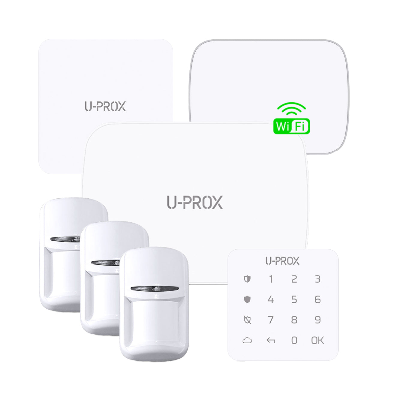 U-Prox MPX-LE Wireless Alarm Kit Incl Panel, keypad, PIR, Siren, Power Supply