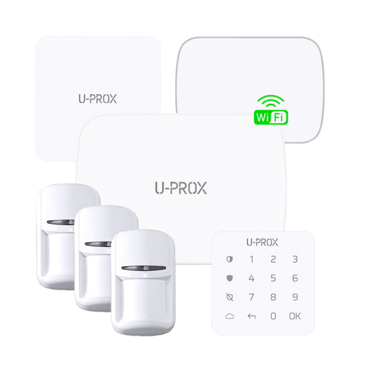 U-Prox MPX-LE Wireless Alarm Kit Incl Panel, keypad, PIR, Siren, Power Supply