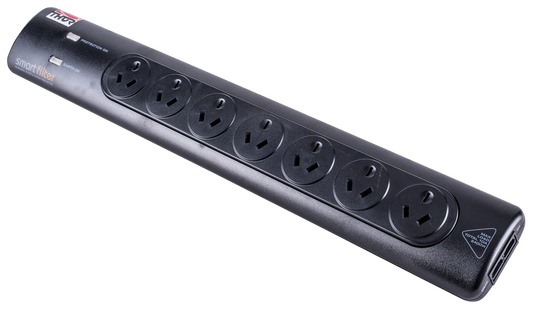 THOR Power Filter broad 7x3 Pin, AU Output, 1 x RJ45 In & Out, Fire Retardent, 1.2m cable