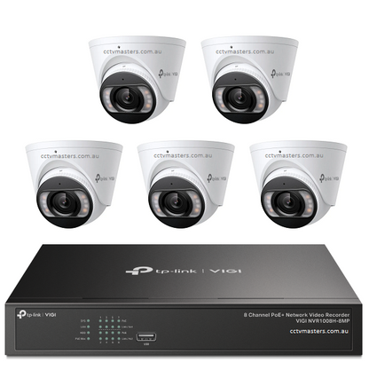 TP-Link InSight Kit, 5 x 8MP Full-Color Turret Network Camera, 8CH NVR