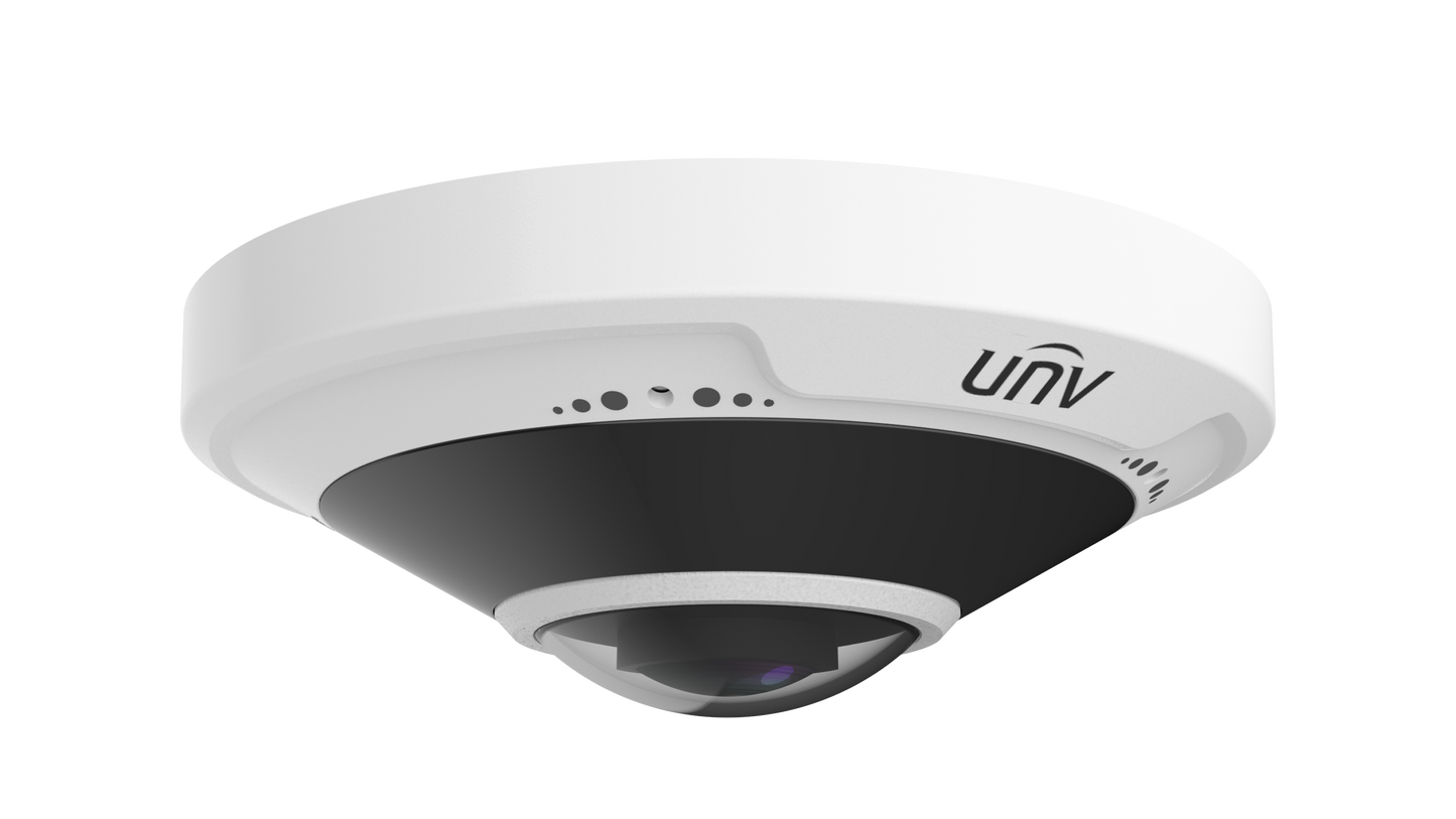 UNV IPC815SRB-DVPF14, Prime-II Series IP Camera White Panoramic 5MP Fisheye 1.4MM IR POE