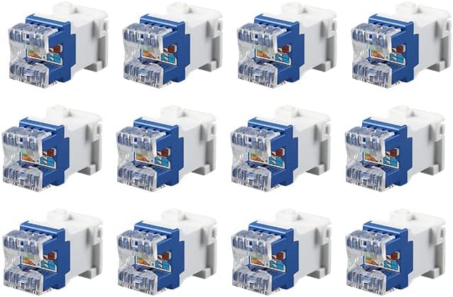 Keystone Jack UTP Cat6 IDC, 12 pack of network data jacks for reliable connectivity.