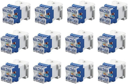 Keystone Jack UTP Cat6 IDC, 12 pack of network data jacks for reliable connectivity.
