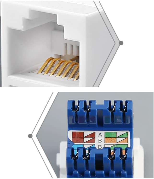 Keystone Jack UTP Cat6 IDC showing internal connector and wiring scheme for RJ45 data jack installation.