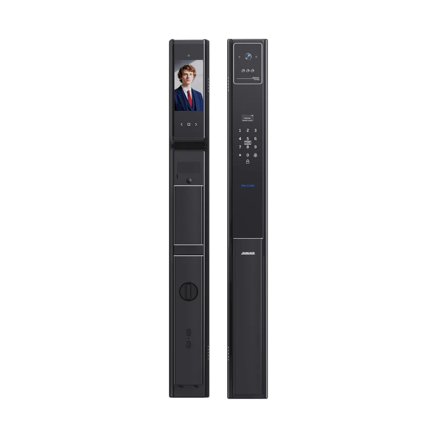 AusLock A619 Guardian Smart Lock with Face Recognition and Camera Doorbell, Front View