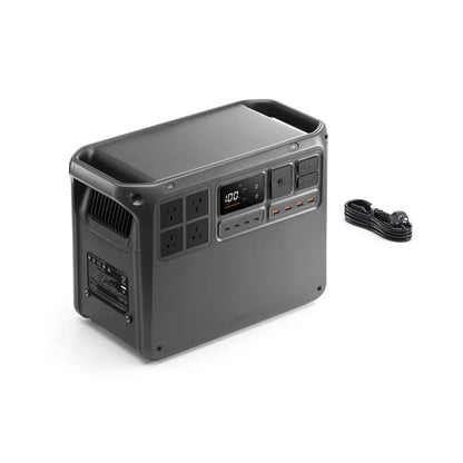 DJI Power 2000 Portable Power Station, 2048Wh LFP Battery, Compact Size, 3000W Stable Output, 0-80% Recharge in 45 Mins, Electric Generator