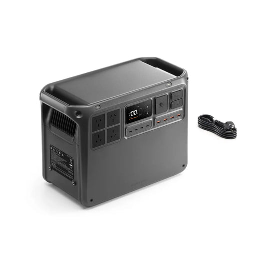 DJI Power 2000 Portable Power Station, 2048Wh LFP Battery, Compact Size, 3000W Stable Output, 0-80% Recharge in 45 Mins, Electric Generator