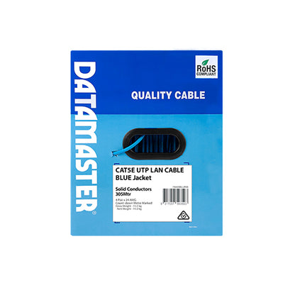 Datamaster UTP CAT5e Solid Conductor Cable 305M Yellow Colour, Pickup from store