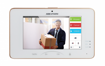 Hikvision DS-KH8301-WT, IP Video Intercom Indoor Station with 7-inch Touch Screen
