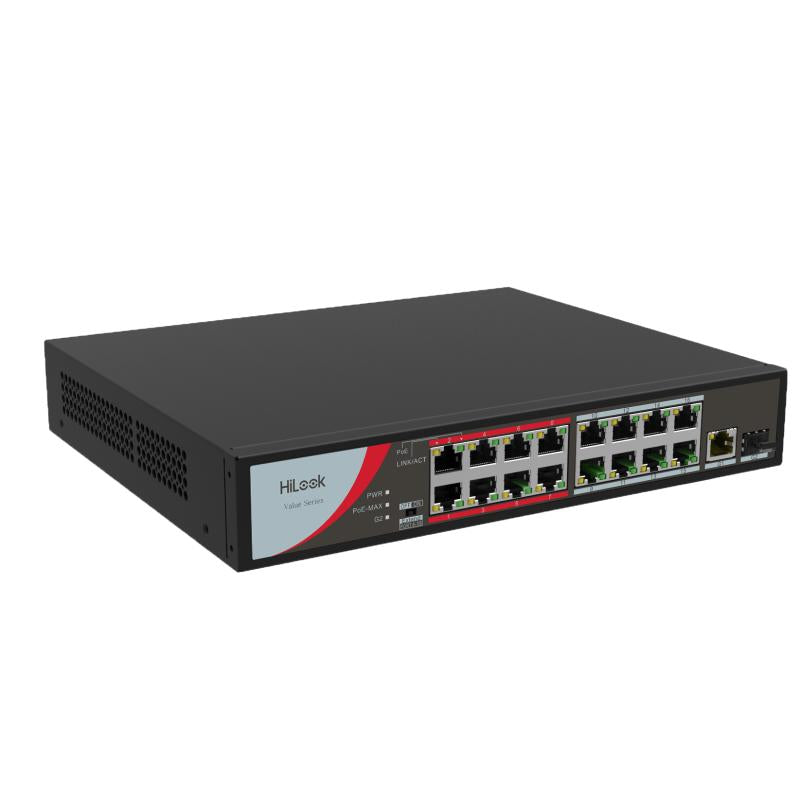 HiLook 16 Port Unmanaged PoE Switch, NS-0318P-130(B)