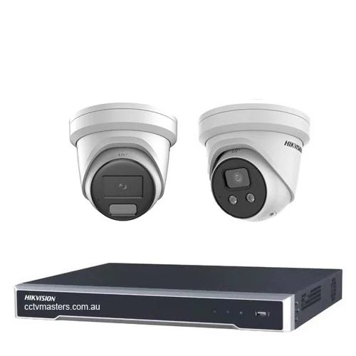 Hikvision Camera Kit, 1 x 6MP AcuSense, 1 x 6MP ColorVu Turret Bundle 4CH NVR