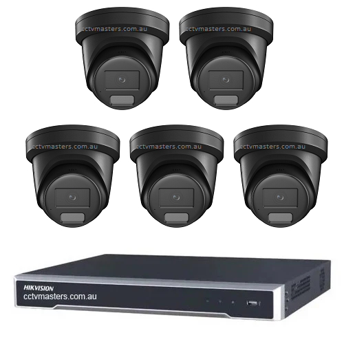 Hikvision Camera Kit, 5 x 8MP ColorVu Turret, 8Ch NVR  HDD Optional