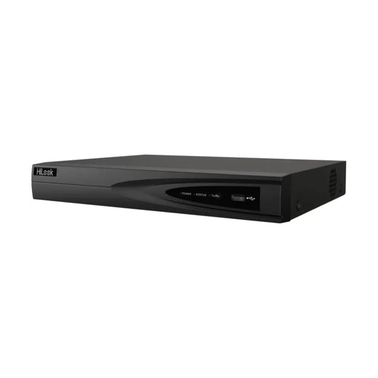 HiLook 8ch K-Series PoE NVR, 80Mbps, H.265, 8MP Max, 1 HDD Bay, Hard Driver Optional