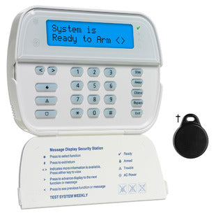 DSC WT5500 Wireless 2-Way Wire-Free LCD Keypad with 2x16 Full Message Display, Desk Stand Mount and Power Supply Adapter