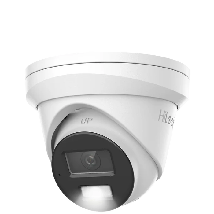 HiLook 6MP Pro Camera, IPC-T363H-MU, Smart Hybrid Light Turret Camera White with light on
