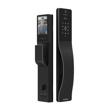 Auslock Digital Lock Space Alloy Smart Push/Pull, Black