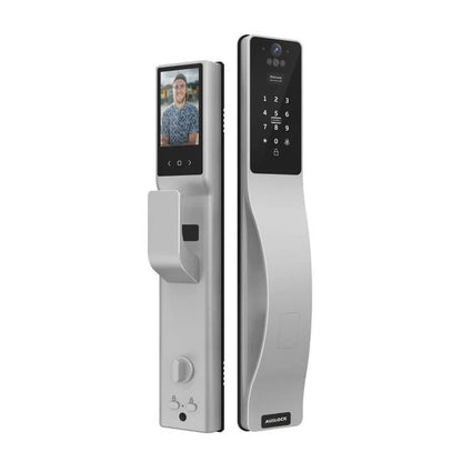 Auslock Digital Lock Space Alloy Smart Push/Pull, Silver