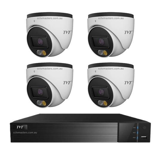 TVT 6MP Camera Kit, 4 x 6MP Turret Camera with 4ch NVR