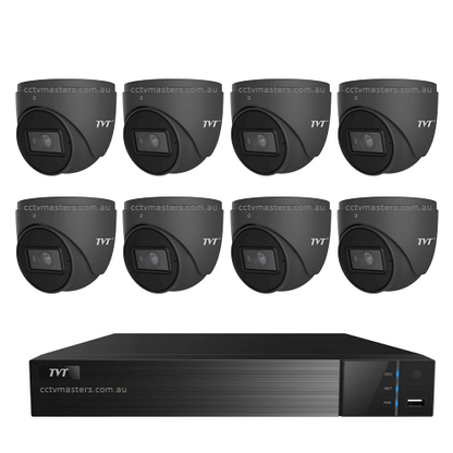TVT 6MP Camera Kit, 8 x 6MP Turret Camera with 8ch NVR | 8xTD-9564S4C-0280-8P-G | CCTVMASTERS.COM.AU