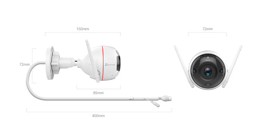 Ezviz Outdoor Camera, CS-C3W-A0-3H4WFRL, Smart, Wifi connected with AI-Powered Person Detection