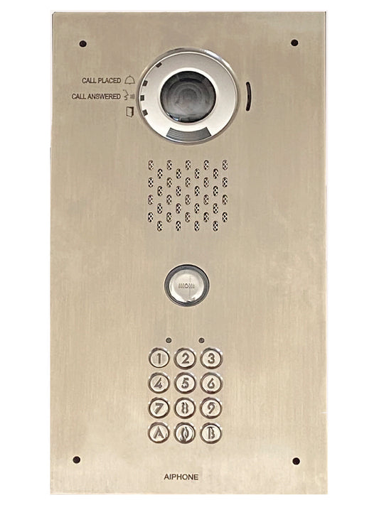 Aiphone IX Series IP Intercom 1 Button Video Door Station Mechanical Button 1.23MP Stainless Steel
