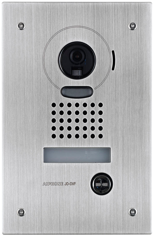 Aiphone JO Series 2/4-Wire Intercom 1 Button Video Door Station Flush Mounted