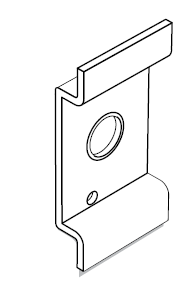 Assa Abloy 9000/15Sil Cylinder Pull Plate 9000 Series Outside Silver Metal For Panic Exit Device