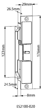 Lockwood Padde Series High Security Electric Strike Monitored Fail Safe/Fail Secure | ASAES2100-010 | CCTVMASTERS.COM.AU