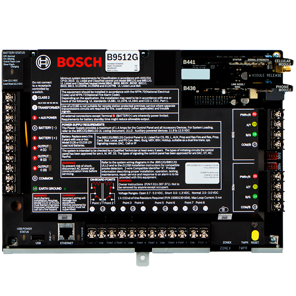 Bosch B9512G G series 599 input intrusion panel