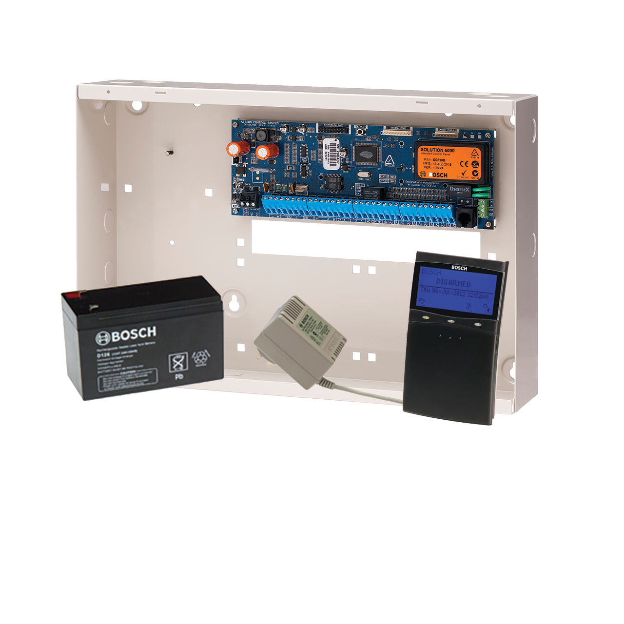 Bosch Alarm Kit, K6000- 6000 Kit Black Keypad, Battery, Power Supply