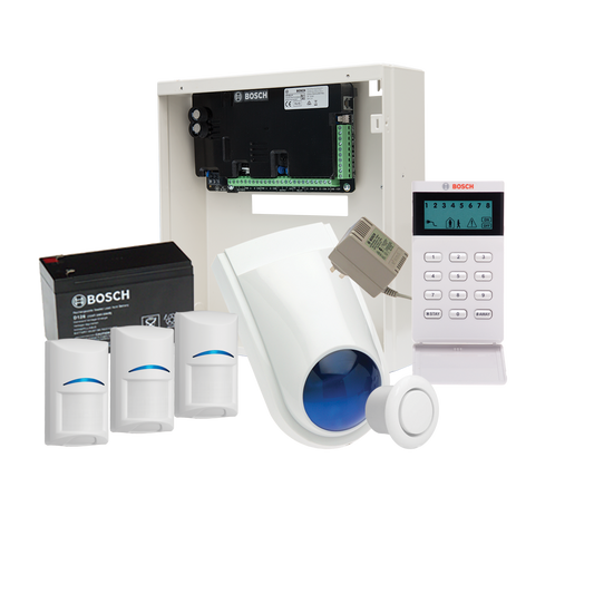 Bosch Alarm Kit, S3K-LCD-PIR-3 Solution 3000-3 PIR + Icon PAD+BOSCH7015+Recessed Siren