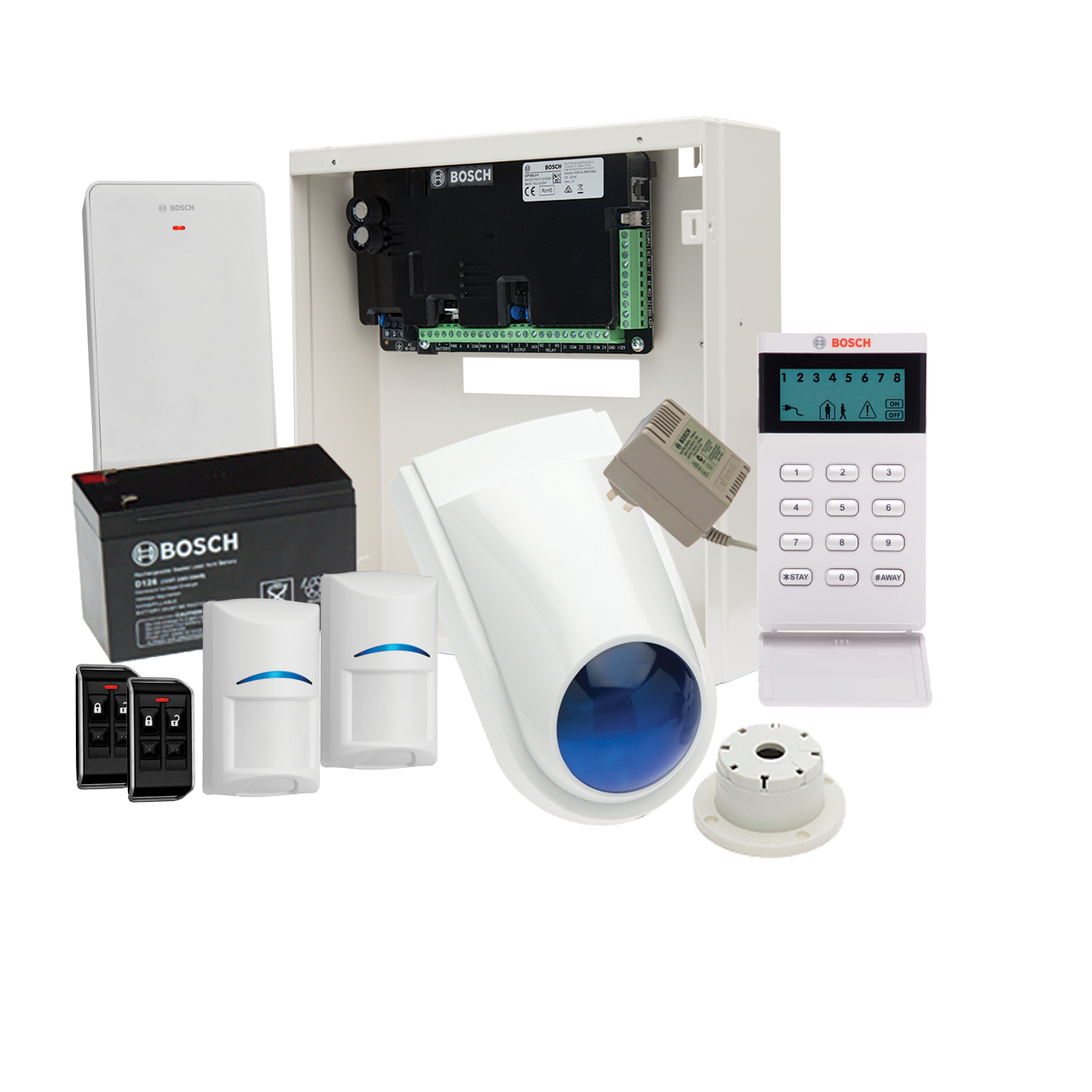 Bosch Alarm Kit, S3K-LCD-WPI-2 Solution 3000 With 2 Wireless PIR + Icon Codepad+BOSCH7015