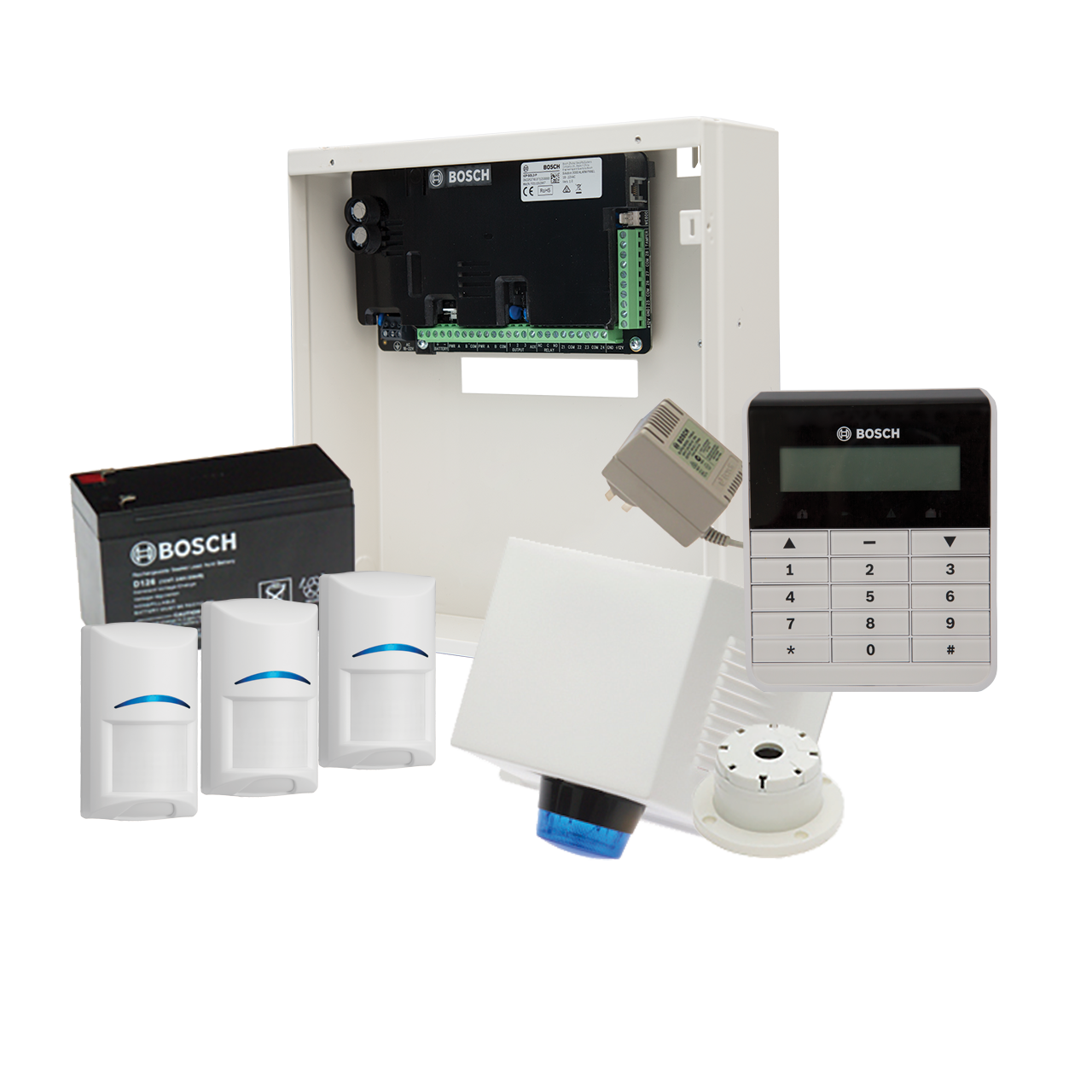 Bosch Alarm Kit, S3K-AN-PIR-3 Solution 3000 With 3 PIR + Text Codepad