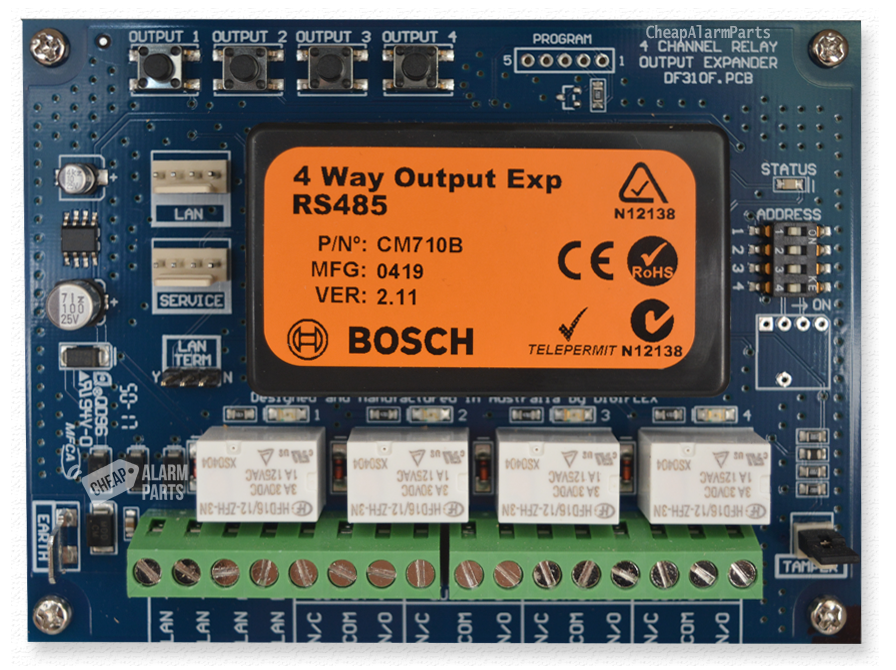 Bosch CM710B output expansion module 4 way relay – CCTVMASTERS.COM.AU