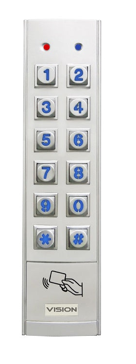 Bosch CP156B sol6000 external keypad with prox 6x2 slimline style, IP67 weather resistant vandal resistant