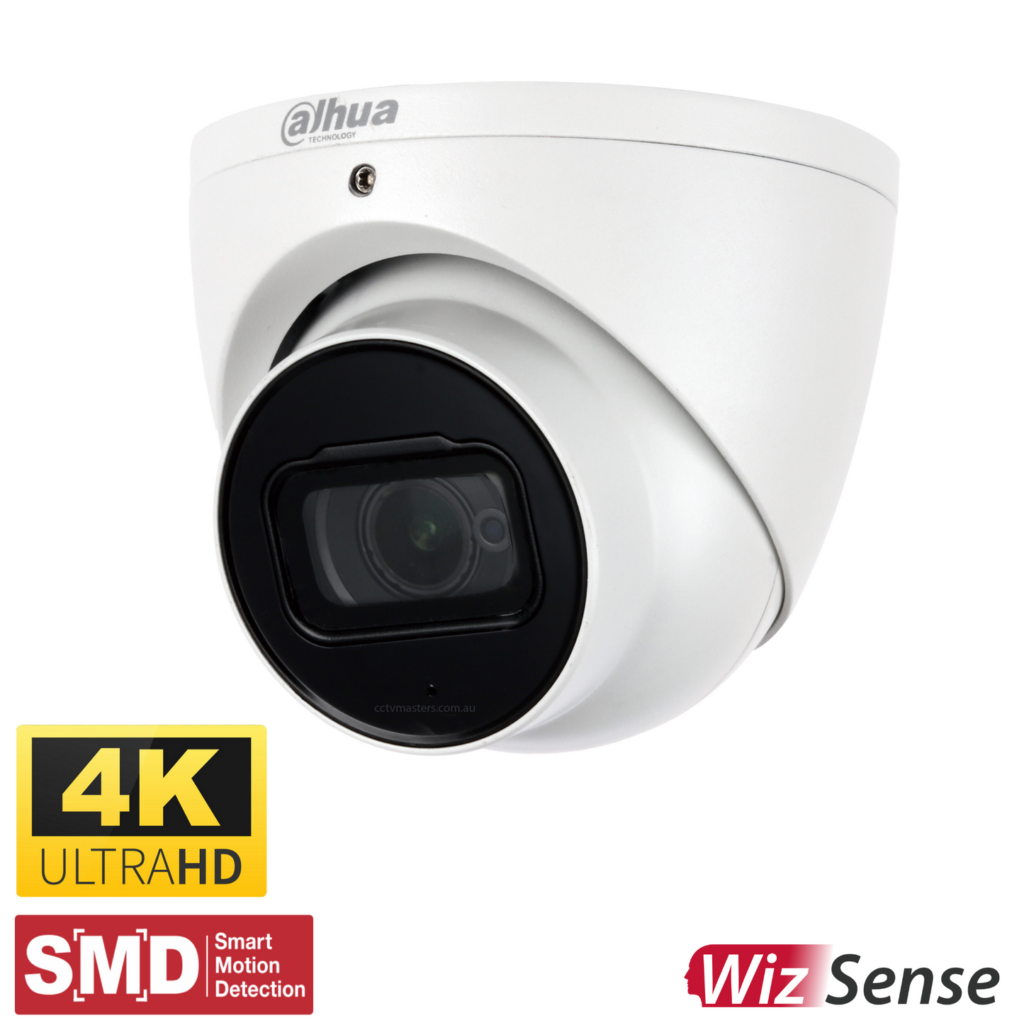 Dahua SMD AI Version 4.0 Camera Kit, 4 x 8MP Ultra 4K Eyeball WizSense Bundle 4CH NVR 8MP Ultra 4K